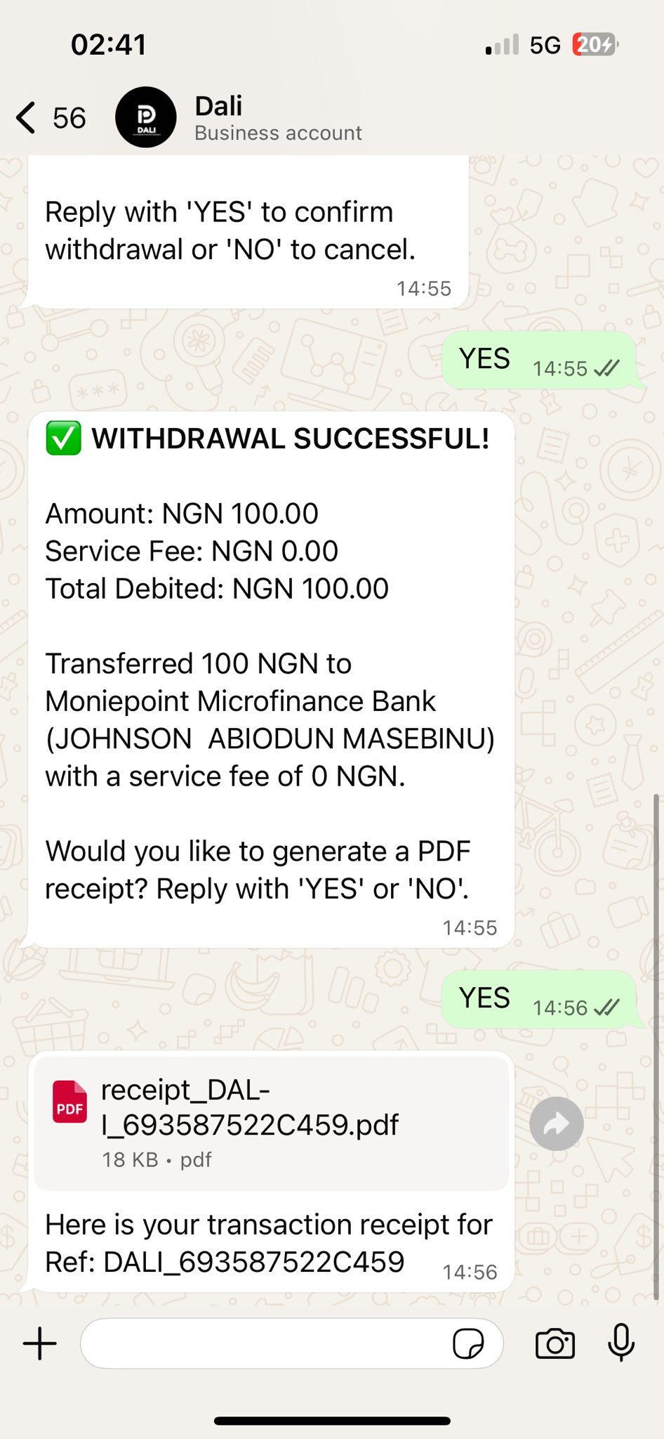 WhatsApp Bot Screenshot 5